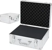 [Derwrtup] Waterproof Hard Case Suitcase,Portable Protective Storage Box - Multifunction Protective Document Case Security Lock for Camera Built-in Sponge