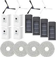 16Pcs Spare Parts Accessories Kit For Ecovacs Deebot X2/ X2 Pro Robot Vacuum Cleaner, 4 x Dust Bags 4 x Mop Clothes 4 x Filters 4 x Side Brushes