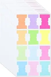 Sticky Index Tabs 20 Sheets in 12 Colors, Writable Sticky Notes Flags Paper Blank Monthly Tabs Planner Stickers Double Sided Page Markers Book Tabs for Labeling Classifying Planning