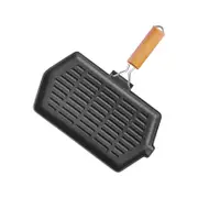 SOGA Rectangular Cast Iron Griddle Grill Frying Pan