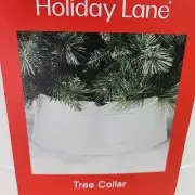 NEW Holiday Lane White Metal Christmas Tree Collar 24 inches.