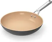 Ninja Extended Life 28cm Ceramic Frying Pan, Non-Stick (No PFAs, PFOAs, Lead or Cadmium), Induction Compatible, Stainless Steel Handle, Oven Safe to 285°C, Terracotta & Grey, CW90028UK