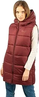 [ECOON] BARCELONA Women's Long Vest Chestnut Brown