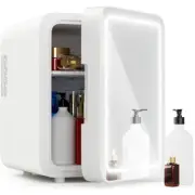 Easy-Take Skincare Fridge - Mini Fridge with Dimmable LED Mirror (4 Liter/6 Can)