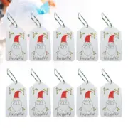 50PCS Christmas Gift Tags Kraft Tags Santa Tags with 10m Cotton Strings for