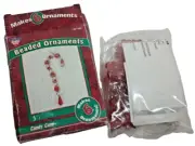 Candy Canes Christmas Beaded Ornament Kit New Makes 6 Box Damage
