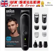 BRAUN MGK5440 Wet & Dry 10-in-1 Styling Kit Beard Trimmer, Trimmer Black & Grey