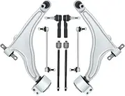 Front Lower Control Arms Tie Rod End Stabilizer Link 8 Pcs Kits Compatible With Cadillac SRX 2010 2011 2012 2013 2014 2015 2016