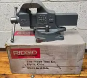 Vintage NOS Ridgid Machinists Vise 3-1/2" Jaw Swivel Base No 33 Simplex NEW