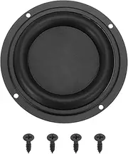 uxcell 1 Pcs Passive Radiator 4 Inch Round Woofer Vibrating Membrane, Rubber Vibration Diaphragm Plate Subwoofer for Bass Speaker Replacement, DIY(with 4pcs Screw)