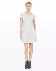 Club Monaco Davin Dress light gray fully lined pleated Size 0