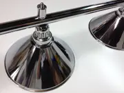 Pool Snooker Billiard Table Lighting - LARGE Chrome Light (4 x Chrome Shades)