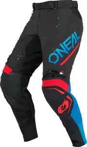 Oneal Prodigy Five Four Motocross Pants, black-red-blue, Size 36 for Men Black Red Blue