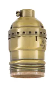 B&P Lamp Solid Brass Short Keyless Early Electric Industrial Style Lamp Sockets