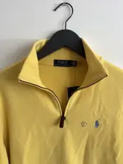 NEW Polo Ralph Lauren Men's M Estate Rib 1/4 Zip Cotton Mid-weight Pullover