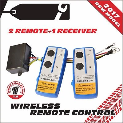 Wireless Winch Remote Control Twin Handset Easy To Install 12 Volt