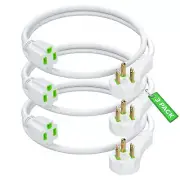 Flat Plug Extension Cord 1 ft with Slim Space-Saving Plug Design Low Profile ...