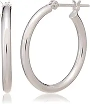 stellar.J(ステラ.ジェイ) K10 White Gold Hoop Earrings 2mm Wide