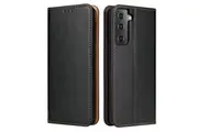 For Samsung Galaxy S21 Case Leather Flip Wallet Folio Cover Black