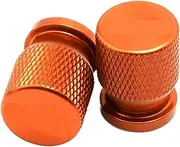 jiningxinxin Compatible with TRACER9/GT Motorcycle Accessories CNC Aluminum Wheel Tire Valve Stem Caps Covers(Orange)