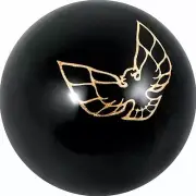 OER Solid Black Shift Knob With Gold Firebird Emblem 1970-1981 Firebird/Trans AM