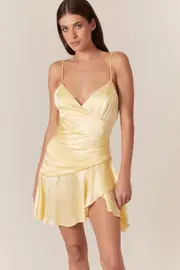 sorella mini dress in canary yellow