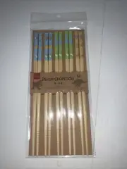 5 Pairs Japanese Dinosaur Prints Design Bamboo Chopsticks- Daiso New Sealed ⭐️