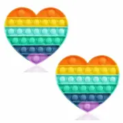 Push Pop Bubble Fidget Sensory 2 Pack Heart