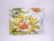 Vintage Lady Pepperell Double fitted Sheet yellow green orange flowers MIP