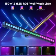150W 24LED Wall Wash Light Bar Remote Control RGB Night Club Disco Stage Lights