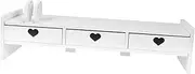 Angoily Computer Monitor Riser with Storage Ergonomic Height Stand for Laptop and Keyboard Organization Minimalist Design for Office Desk Finish