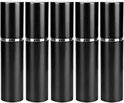 5PCS 10ml Refillable Perfume Bottle Portable Aluminum Atomizer Perfume Spray Bottle Cosmetic Container for Travel Black