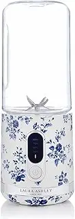 Laura Ashley China Rose Portable Smoothie Blender by VQ. Compact, Powerful & Easy to use USB Rechargeable Mini Blender with 450 mL Bottle. Portable Blender Smoothie Maker for Kitchen/Gym/Travel/Office