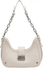[RTGGSEL] Retro Trendy Women's Vegan Leather Crossbody Shoulder Bags Crescent Underarm Satchel Handbag Tote Purse Hobo Bag