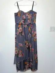 NWT City Chic Maxi Whimsy Florence Dress Womens 20 Floral Chiffon Strapless