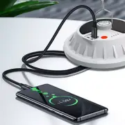 1x ABS Rechargeable LED Outdoor Camping Tent Light USB&Solar Lantern Hiking Lamp