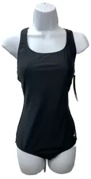 Speedo PowerFlex One Piece Black Powerflex Swimsuit Women Ultraback 8 Swimwear