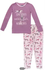 Kickee Pants Pajama Set Macaroon Canine First Responders Size 14