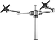 Dual Monitor Swing Arms Mount on Post. Max load: 8kg. VESA up to 100x100