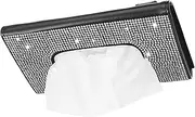 TOKIDNY Visor Tissue Holder for Car Rhinestone Car Napkin Holder Easy Installation Compact Design Capacity Tissue Box Accessories for Interior Decor