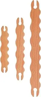 Wood Wavy Sticks | Scarf Weaving Tool Wooden Shuttles,Knitting Tools for Beginners, Handmade Crafts, Wedding Programs