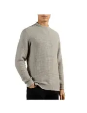 NWT Ted Baker London OVATAKE Textured Mock Neck Shirt Taupe $175 3XL $175 3C496