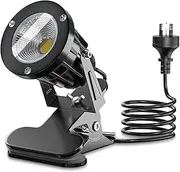 TobeBright 7W LED Spot Lights Outdoor with Clip Plug in Spotlight Clip On Lamp Clamp Spot Lights, IP65 Water Resistant Outdoor/Indoor Plant Uplighter Adjustable Landscape Lights Warm White 3000K