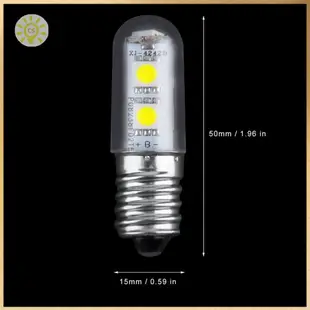 AC 220V E14 1W 7 LED 5050 SMD純 暖白色冰箱燈泡燈 clickstorevip