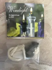NEW Vintage Concepts Winelight Oil Lamp in a Bottle Wick Cat (Flat Black)