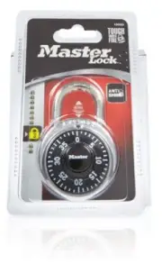 Master Lock 1500D Stainless Steel Combination Padlock 1-7/8 in. (Pack of 6)