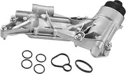 ACROPIX 93186324 Engine Oil Cooler Oil Filter Housing Adapter Assembly with Gaskets for Chevy Aveo for Chevrolet Cruze Sonic for Pontiac for Saturn 25199751 1.8 Engine Oil Cooler Car Parts