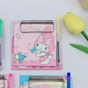 Sanrio My Medoly White Mini-Plywood Notepad Set with Colored Pages And Pens