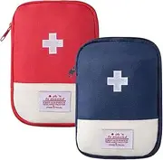 Medication Bag on The Go Small, Pack of 2 Travel Pharmacy Bag, Mini First Aid Bag, Empty, Waterproof Travel Pharmacy Bag, Mini Portable Medicine Bag, Small