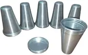 12-Piece Aluminium Kulfi Mould Set - Ice Cream and Kulfi Maker, Regular Size, Silver (Stand Not Included)